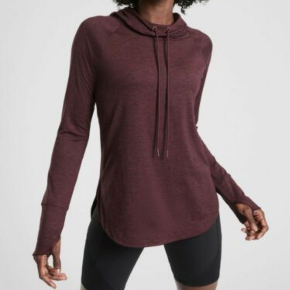 Women's Burgundy Long Sleeve Top